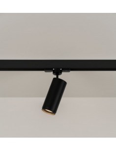 Foco de techo de carril LED Ø 5 cm y 17,2 cm de alto en 2 acabados y 2 fuentes de luz orientable y regulable 2700K – Haul - Milá