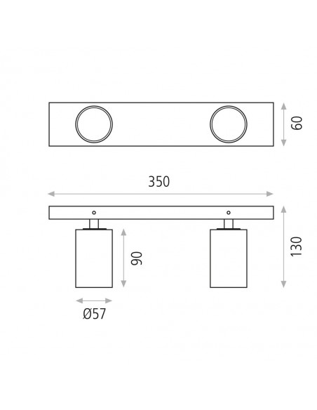 Plafón de techo Gina
