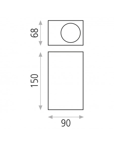 Aplique de pared con 2 luces Okra 