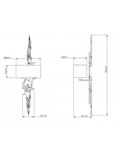 Aplique de pared Cove - Pedret Lighting - Lámpara clásica en 2 tamaños