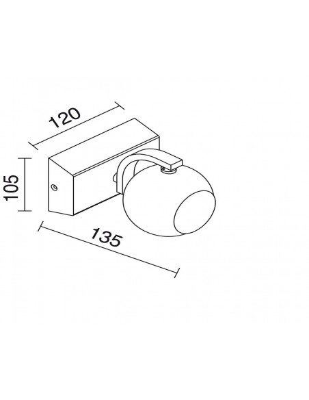 Aplique de pared Moon Uno