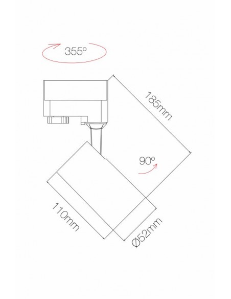 Foco de carril Picolo LED switch