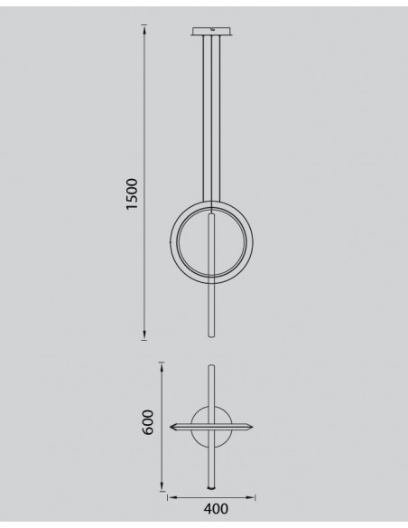 Colgante de techo Kitesurf 2 aros
