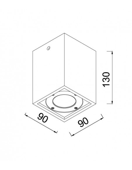 Plafón de techo rectangular Levi
