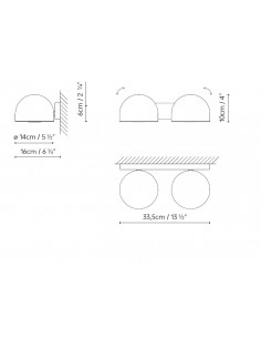 Aplique de pared Bowee W2 - Blux