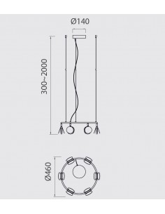 Colgante de techo dorado Shell - Mantra