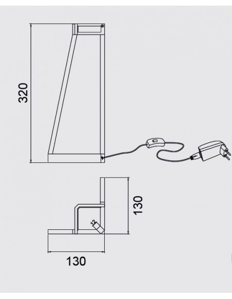 Lámpara de mesa LED Minimal - Mantra