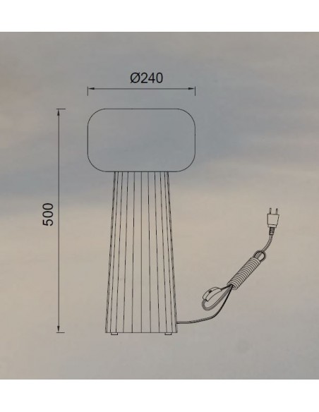 Lámpara de mesa de cristal Faro - Mantra