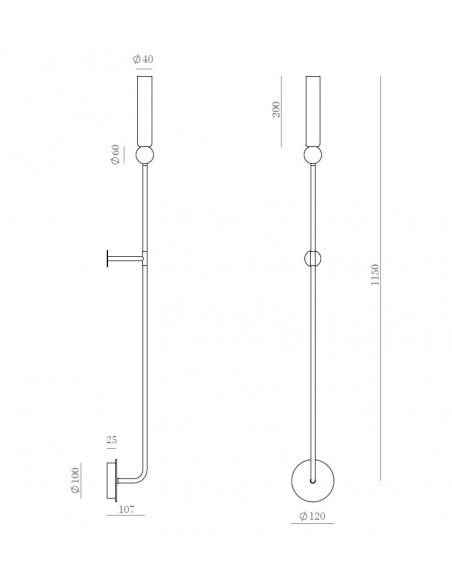 Aplique de pared Delie L oro - Aromas