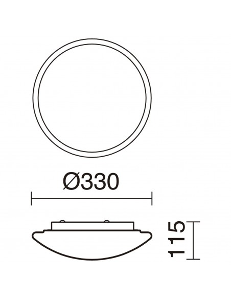 Plafón de techo para baño Carpi - Exo - Novolux Lighting