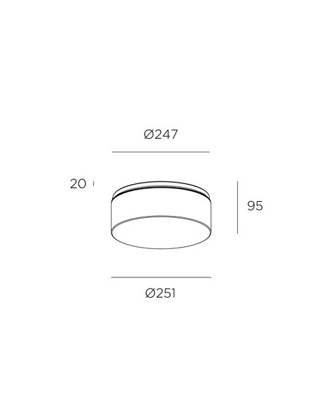 Plafón de techo Vetro – Leds C4