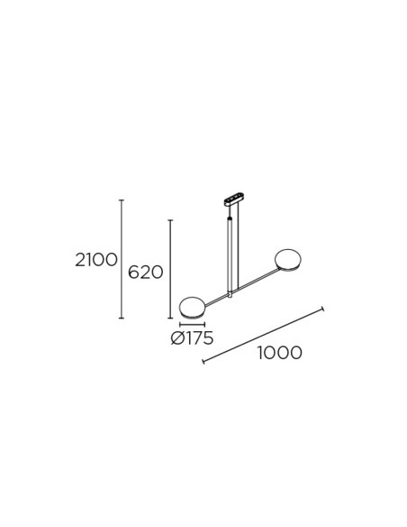 Lámpara colgante Coco doble – Leds C4