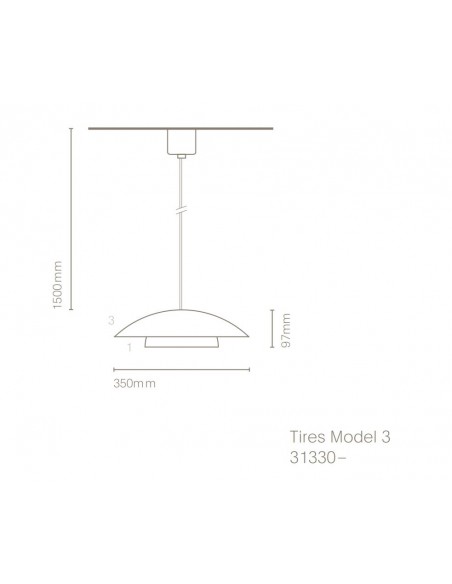 Lámpara colgante Tires Model 3 - Nexia