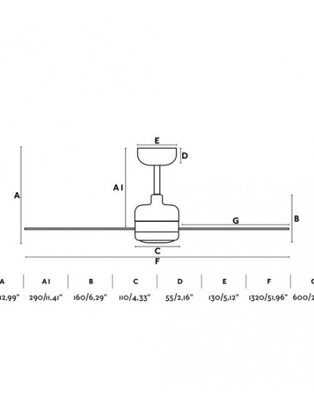 Ventilador de techo con luz Nuu - Faro