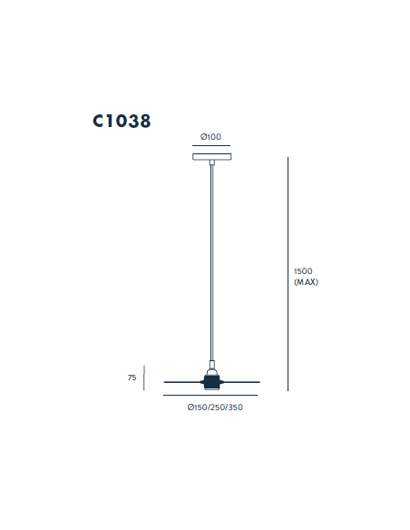 Lámpara colgante cromo Disc - Aromas