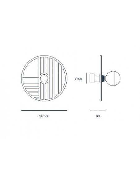 Aplique de pared circular Line - Aromas