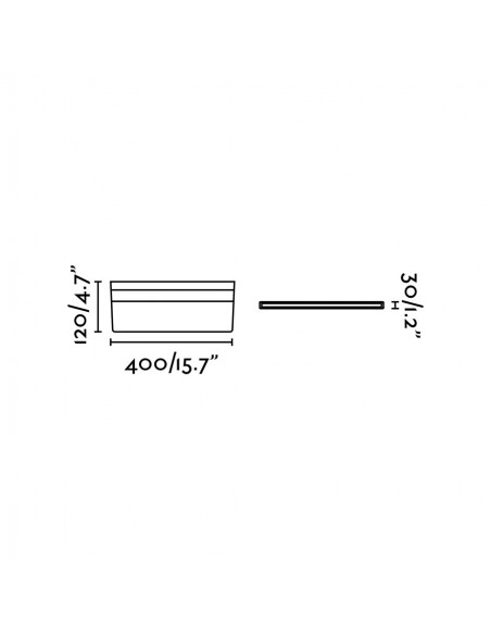Aplique de pared de aluminio para baño LED SMD 3000K – Line – Faro