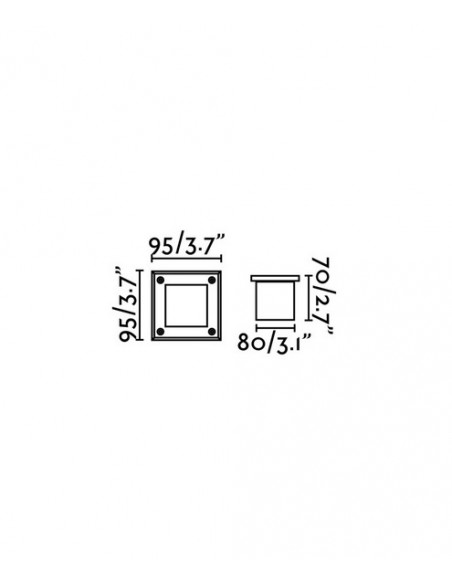 Lámpara empotrable de suelo disponible en dos temperaturas de color Led-18 - Faro