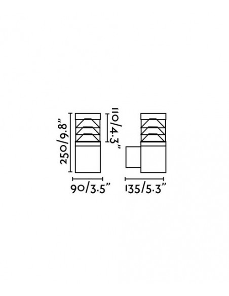Lámpara aplique exterior Plim-3 - Faro
