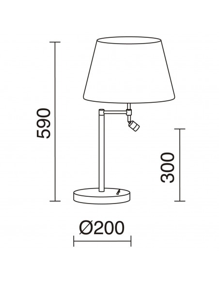 Lámpara de mesa sin pantalla - Eda - Exo - Novolux Lighting