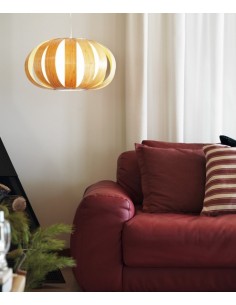 Lámpara Colgante Clasic Xapo - Anperbar - Regulable en altura en artecoon y madera