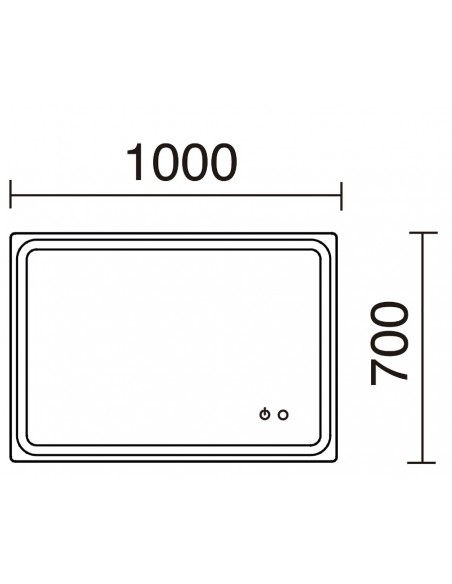 Espejo iluminado para baño Minerva 100 Touch – Exo - Novolux Lighting