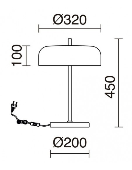 Lámpara de mesa blanca Taichi – Exo – Novolux Lighting