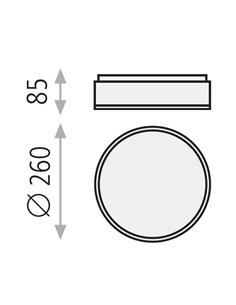 Plafón de Techo Dins - ACB - LED con protección IP 44