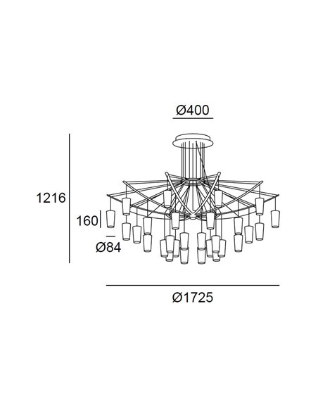 Lámpara colgante Catenaria Chandelier – Leds C4