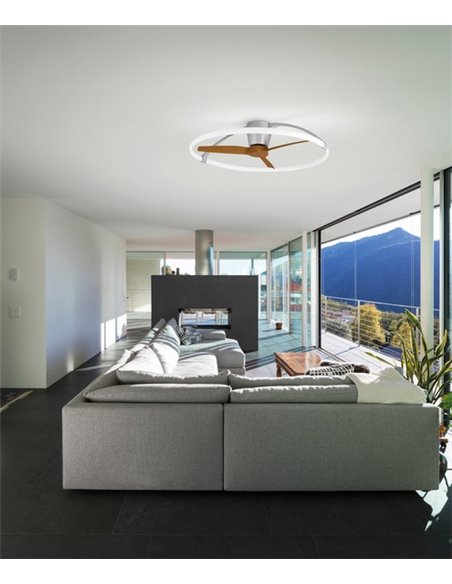 Plafón ventilador de techo con luz y motor DC Nepal by José Ignacio Ballester – Mantra