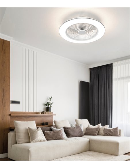 Plafón ventilador de techo con luz y motor DC Alisio XL – Mantra
