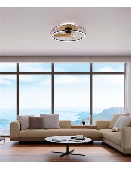 Plafón ventilador de techo con luz y motor DC Nature – Mantra