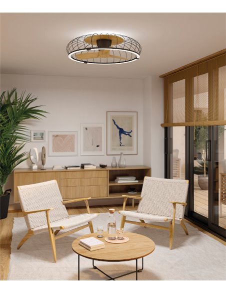 Plafón ventilador de techo con luz y motor DC Nature – Mantra