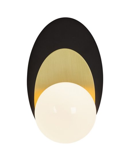 Aplique de pared decorativo Eccentric - Pedret - En latón+blanco/negro