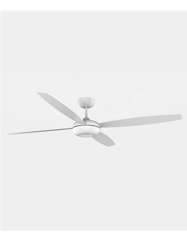 Ventilador de techo sin luz cuatro palas reversibles blanco/arenado Kudari – Leds C4