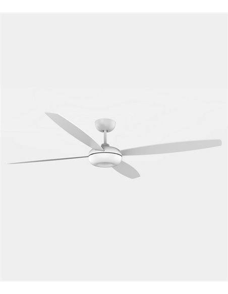 Ventilador de techo sin luz cuatro palas reversibles blanco/arenado Kudari – Leds C4