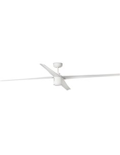 Ventilador de techo blanco con luz LED y motor DC SMART Attos - Faro