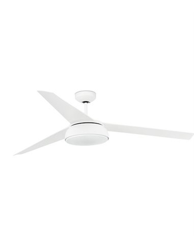 Ventilador de techo blanco con luz LED y motor DC SMART Vulcano - Faro