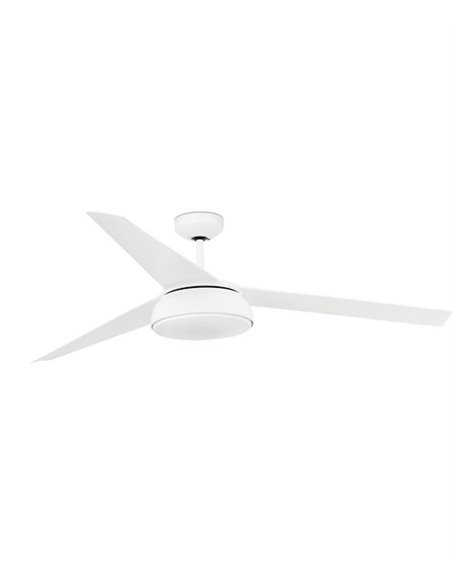 Ventilador de techo blanco con luz LED y motor DC SMART Vulcano - Faro