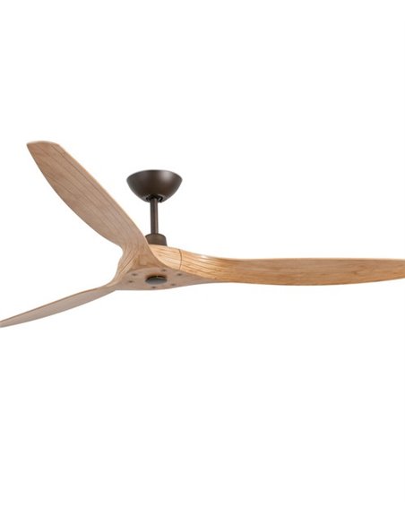 Ventilador de techo con motor DC sin luz marrón claro SMART Morea - Faro