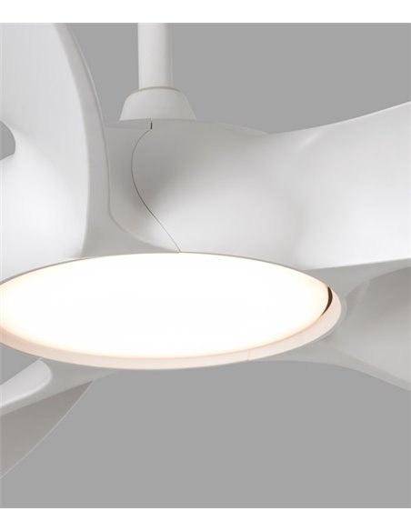 Ventilador de techo con luz blanco y motor DC SMART Cocos - Faro