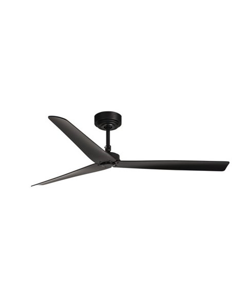 Ventilador de techo sin luz de tres palas negro SMART Milos - Faro