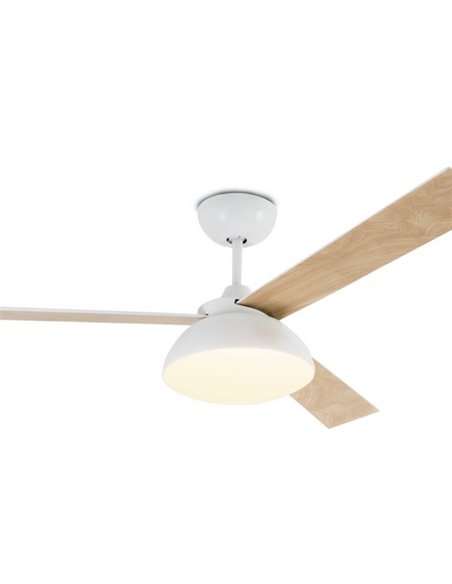 Ventilador de techo con luz blanco con motor DC SMART Rodas - Faro