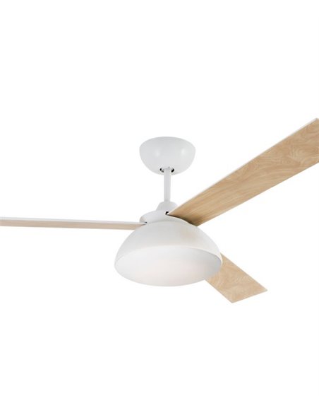Ventilador de techo con luz blanco con motor DC SMART Rodas - Faro