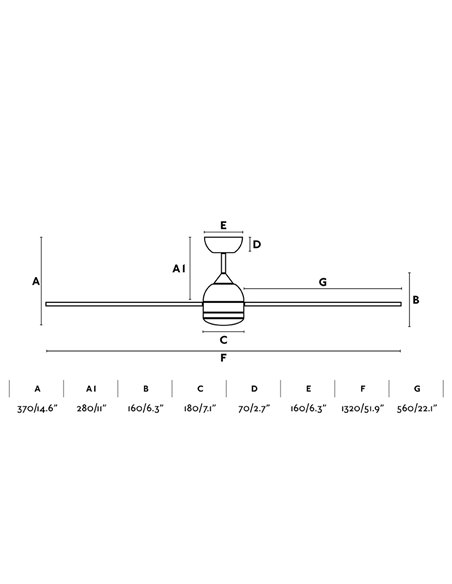 Ventilador de techo con luz blanco SMART Poros - Faro