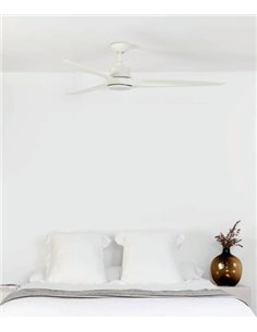 Ventilador de techo con luz blanco con motor DC SMART Tonic - Faro