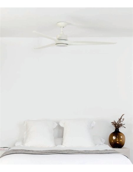 Ventilador de techo con luz blanco con motor DC SMART Tonic - Faro