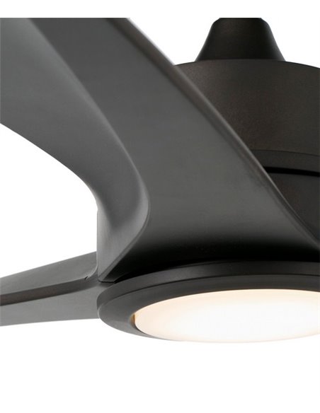 Ventilador de techo con luz marrón con motor DC SMART Tonic - Faro