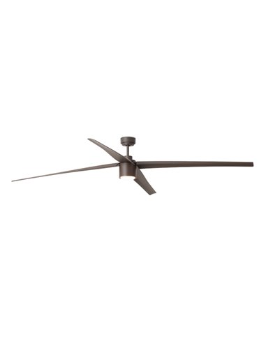 Ventilador de techo marrón con luz LED y motor DC SMART Attos - Faro