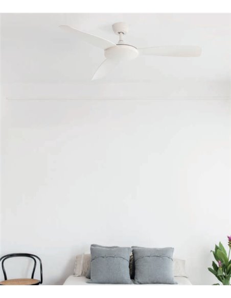 Ventilador de techo sin luz blanco con motor DC SMART Islot - Faro